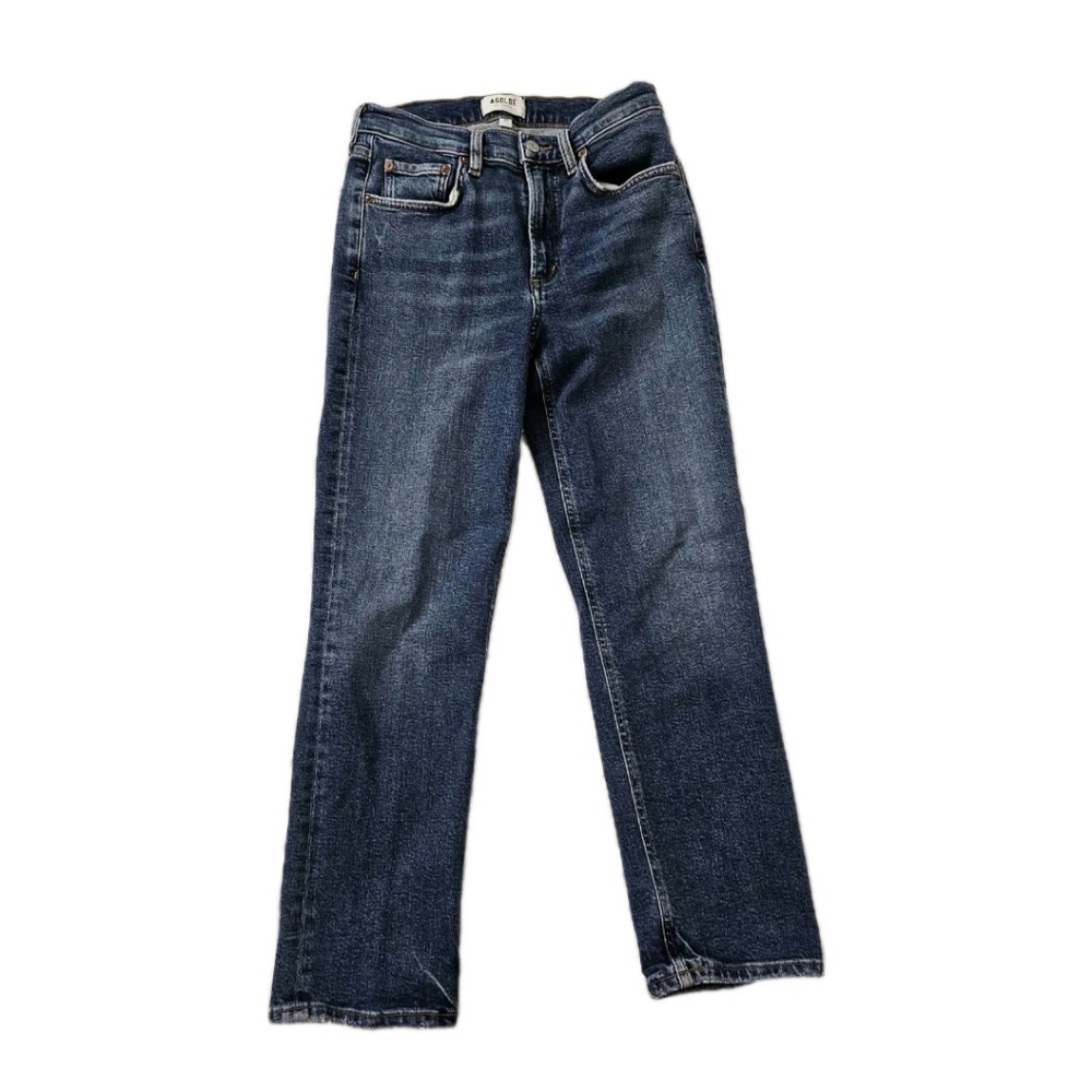 Agolde Jeans Womens 25 Blue Kye Straight Crop Mid Rise Stretch Boho